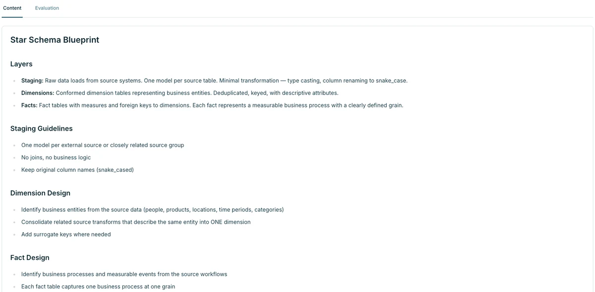 modernAIze Star Schema blueprint with layer, design and naming rules