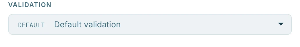Golden dataset email field using DEFAULT validation.